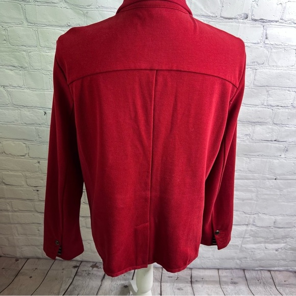 Lands’ End Red Knit Blazer Jacket 14 - Picture 3 of 8